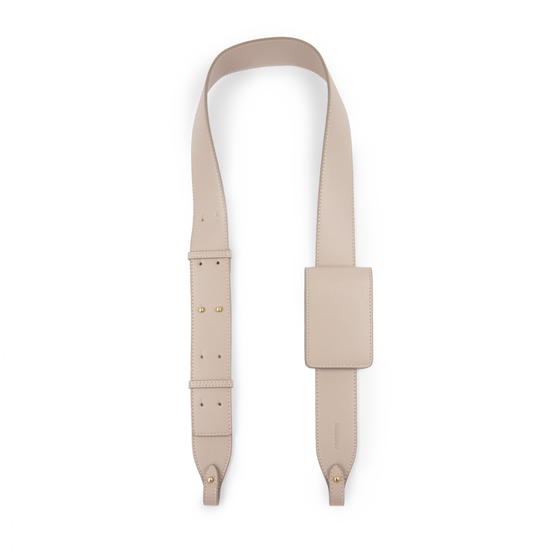 Adjustable wide strap with detachable cardholder - Blush